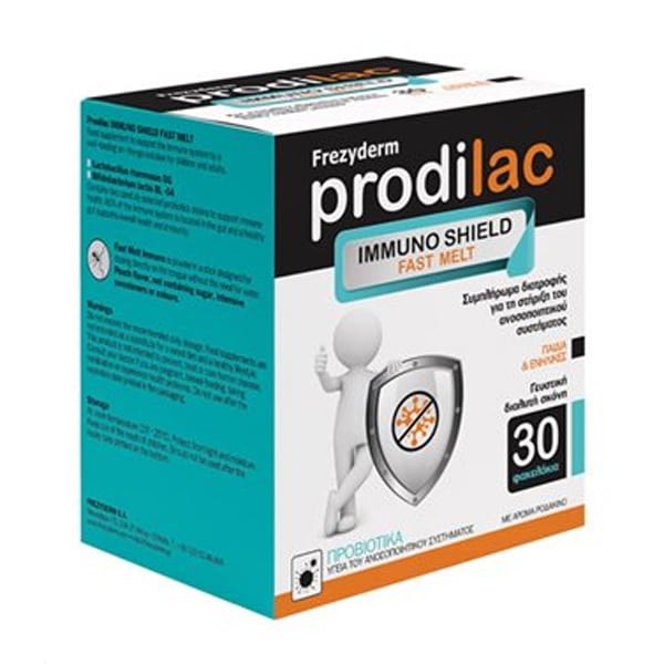 Frezyderm Prodilac Immuno Shield Fast Melt Συμπληρώμα Διατροφής για την Ενίσχυση του Ανοσοποιητικού Συστήματος, 30φακελάκια